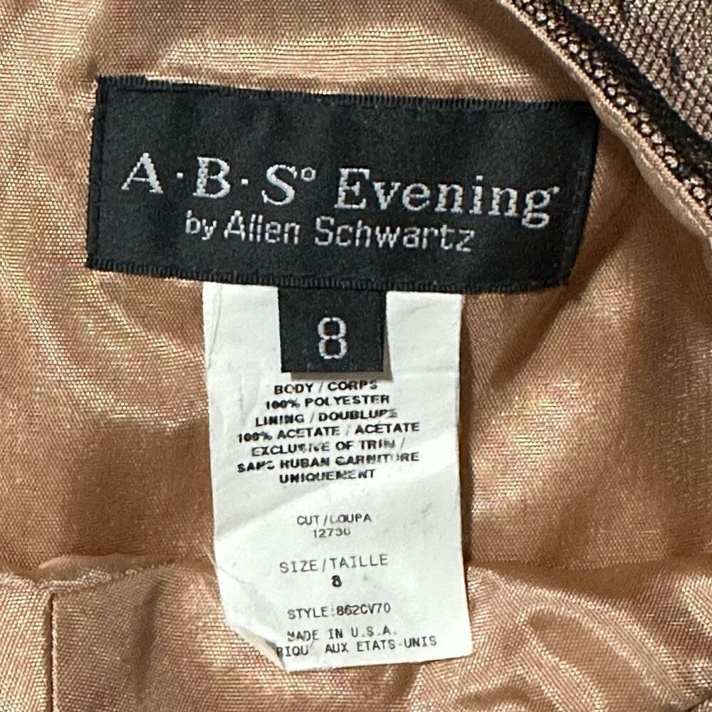 ABS Allen Schwartz Dress Lace Overlay Sz 8 Coquette Fairy Whimsy Goth Date Night - Picture 5 of 11